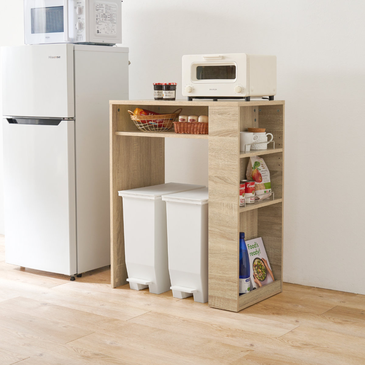 楽天市場】ゴミ箱上ラック 幅71cm 天板耐荷重20kg （ ゴミ箱上 収納