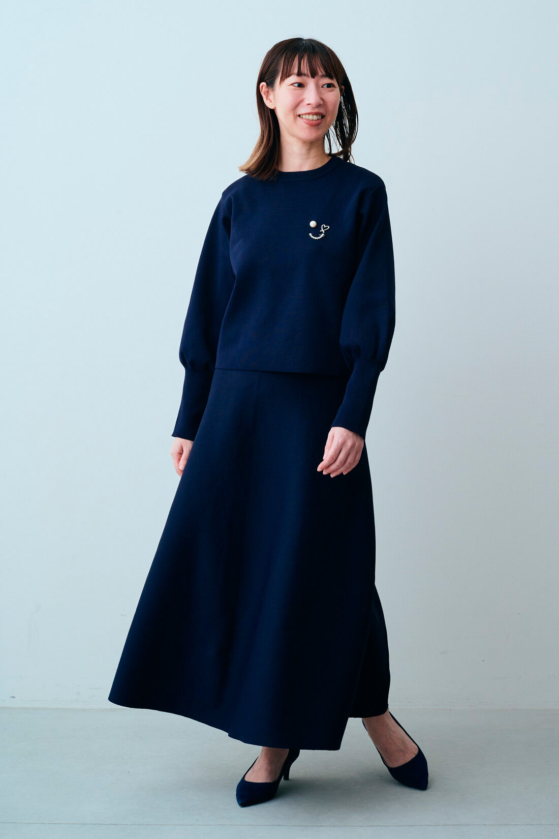 IEDIT[イディット] 福田麻琴さんコラボ 上品ニットセットアップ