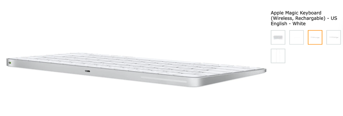 Apple Magic Keyboard (Wireless, Rechargable) - US English - White