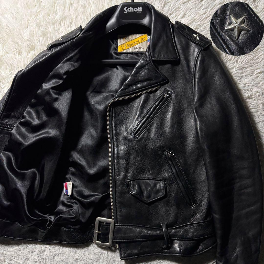美品/希少■schott ライダースジャケット　113USN ワンスター　38 Yahoo!オークション -「schott ライダース 38 ワンスター」の落札相場