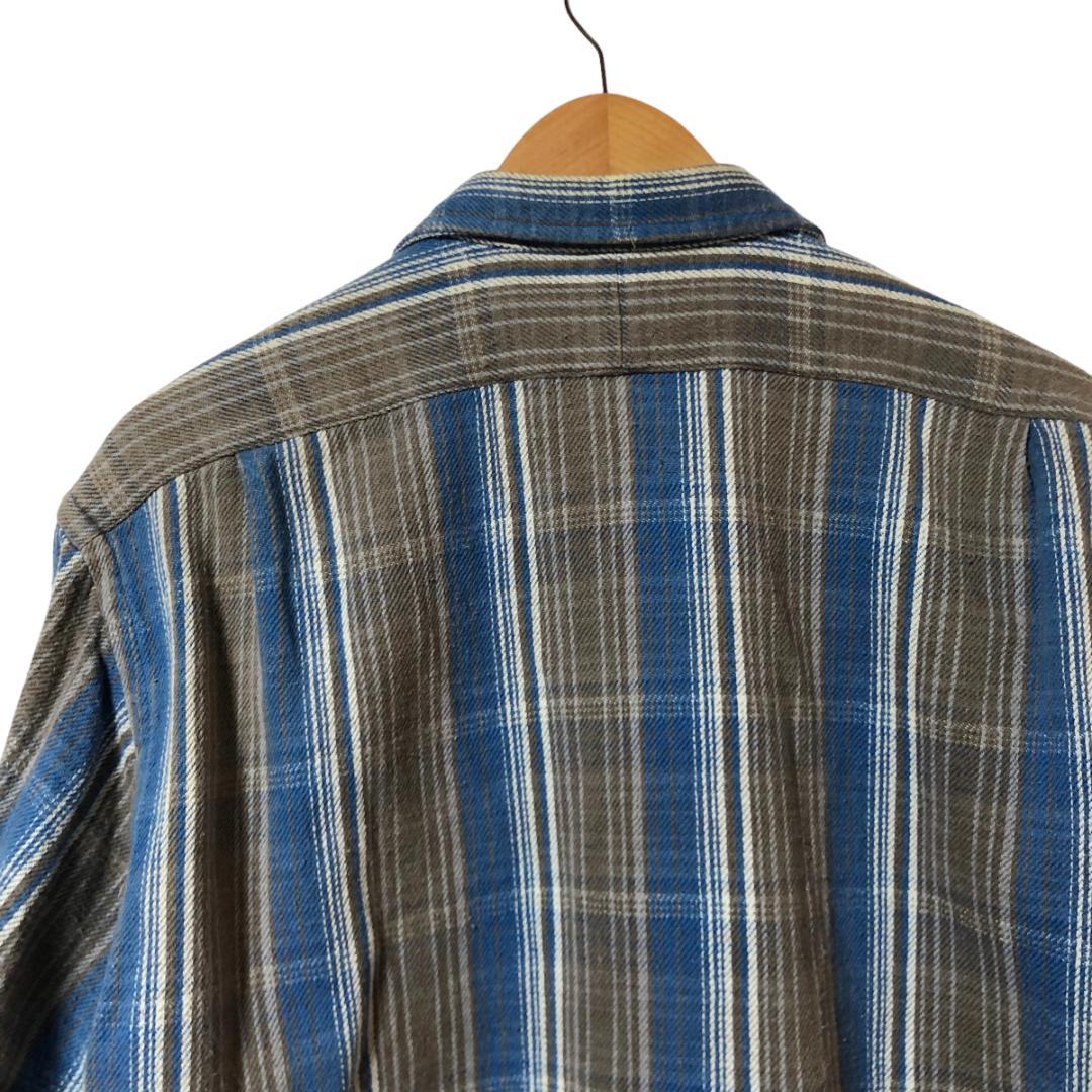 90s 三ツ星タグ RRL ラルフローレン ヘビーネルシャツ チェック M