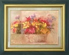 油絵 菅家令子 絵 絵画 インテリア uF6-110302 花 - メルカリ