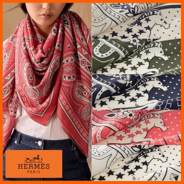 HERMES☆カレジェアン シュヴァル・ドゥ・クール・バンダナ (HERMES
