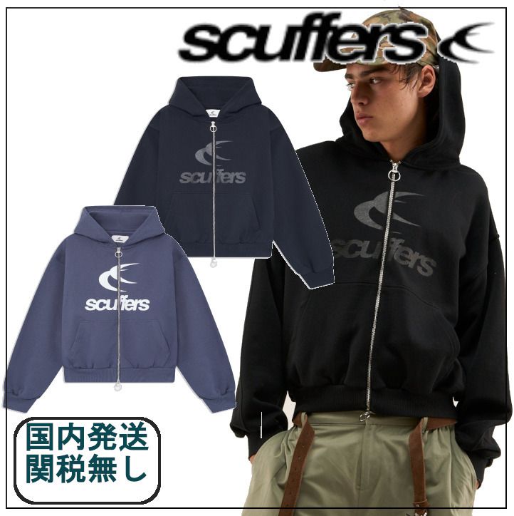 大人かっこいい☆国内発送☆SCUFFERS Logo Zipped Hoodie (Scuffers